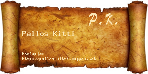 Pallos Kitti névjegykártya